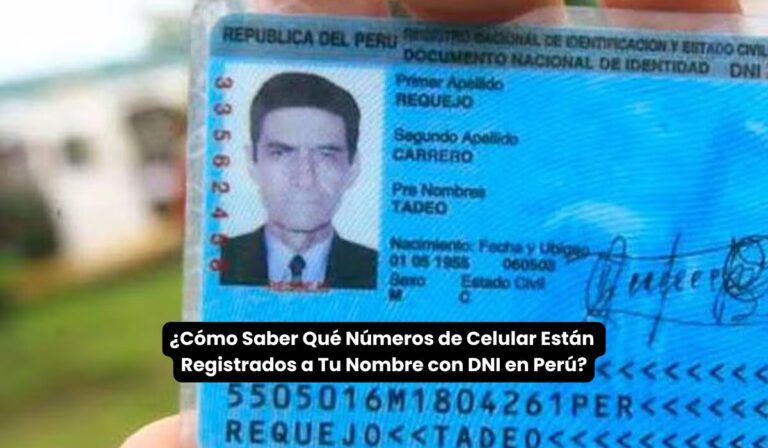 ¿Cómo Saber Qué Números de Celular Están Registrados a Tu Nombre con DNI en Perú?