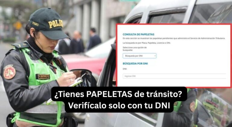 ¿Tienes PAPELETAS de tránsito? Verifícalo solo con tu DNI